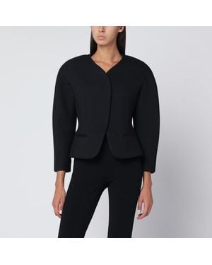 Jacquemus Ovalo Cropped Jacket - Black
