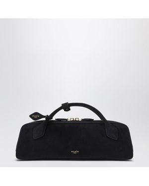 Alaïa Le Teckel Clutch Schwarz Aus Wildleder