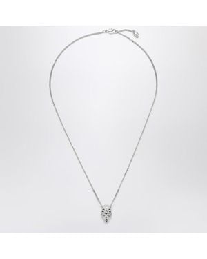McQueen Halskette Skull Palladium - Mettallic