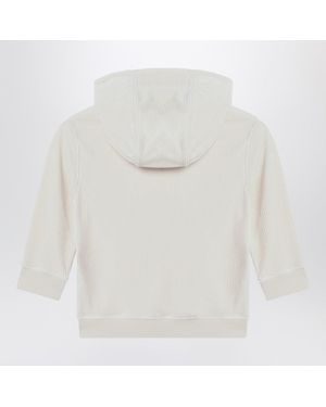 Givenchy Cream Ribbed Hoodie - White