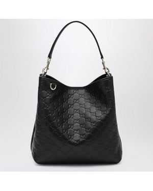 Gucci Sac Seau Gg Emblem Moyen - Noir