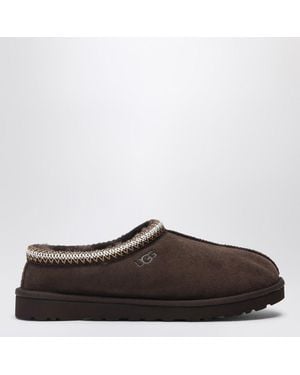 UGG Pantoufles Tasman Couleur Cacao En Cuir - Marron