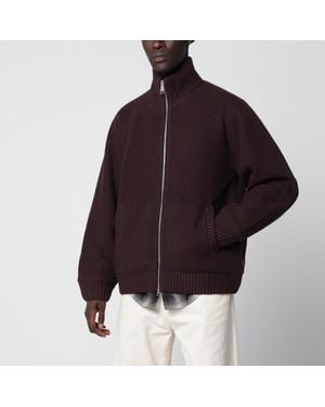 Carhartt Veste En Maille Marron Banley - Noir