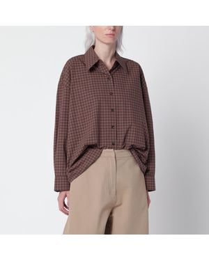 Cordera Chemise Oversize À Carreaux Marron/Bleu