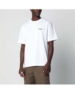 Jacquemus T-Shirt With Grosgrain Logo - White