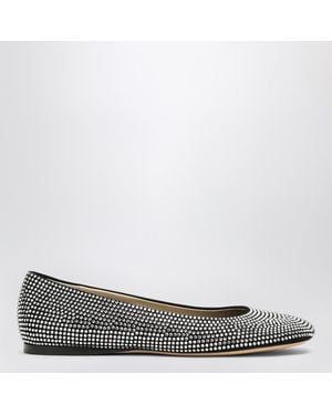 Loewe Ballerina Toy Leather And Rhinestones Sandal - Metallic