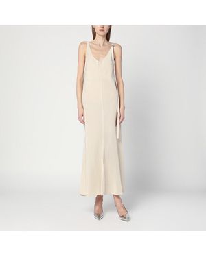 Sportmax Ivory Dress With Adjustable Strap - Natural