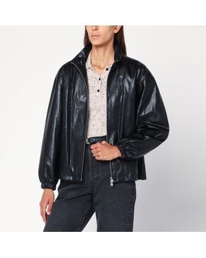 DUNST Giacca con zip nera in eco pelle - Nero