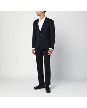 Tagliatore Single-Breasted Wool Suit - Black