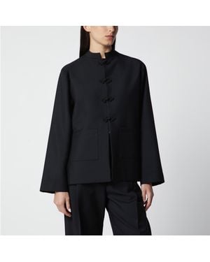 Rohe Wool Jacket With Pankou Closure - Black