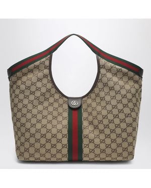 Gucci Giglio Shopping Bag Large Size - Brown
