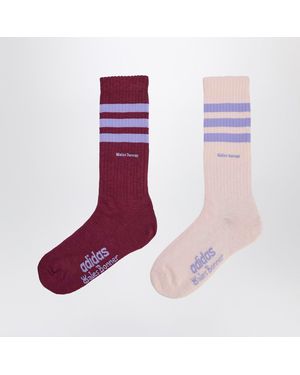 adidas x Brain Dead Set Mit Zwei Socken Aus Baumwollmischung - Lila