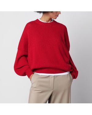 Cordera Pull Oversize Rouge En Laine Mérinos Et Cachemire