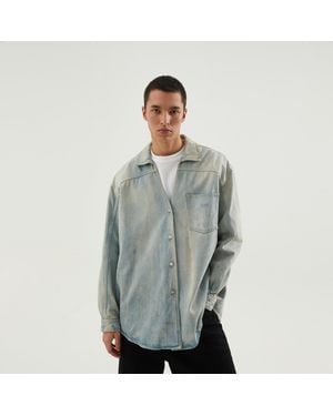 1989 STUDIO Denim Overshirt - Gray
