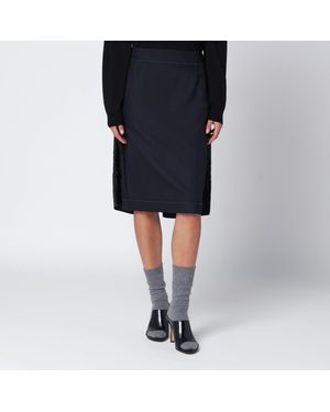 Maison Margiela Skirt With Satin Side Panels - Black