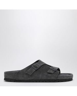 Hogan Slide zürich exquisite grigia in pelle scamosciata - Nero