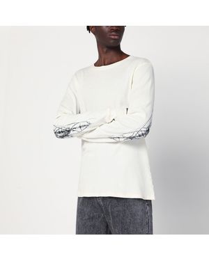 Basketcase Gallery Cotton Crewneck Jumper - White