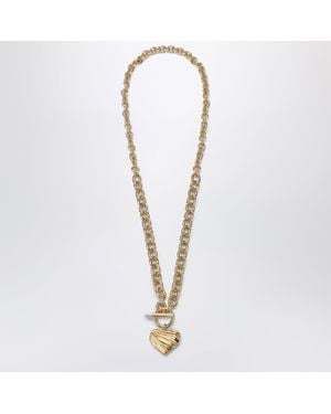 Chloé Heart Chain Necklace - Metallic