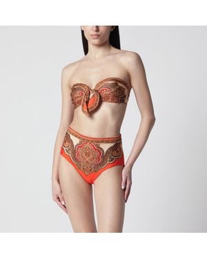 Zimmermann Mahon Bikinioberteil Im Halstuchstil Mit Paisley-Muster - Orange