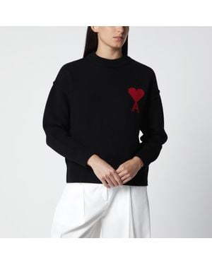Ami Paris Maglione Ami De Coeur Nero