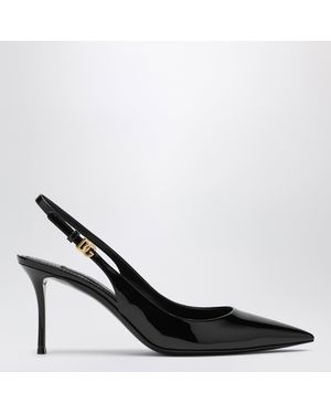 Dolce & Gabbana Patent Leather Slingback - Black