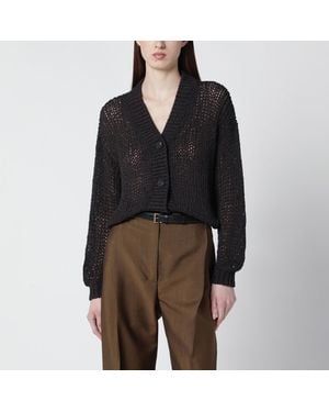 Roberto Collina Cotton-Blend Knit Cardigan - Black