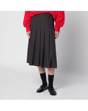 DUNST Charcoal Pleated Skirt - Grey