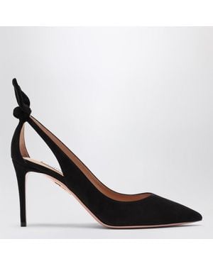Aquazzura Décolleté deneuve in pelle scamosciata - Nero