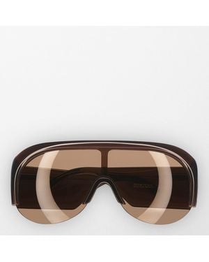 Phoebe Philo Occhiali Da Sole Half Bombé - Marrone