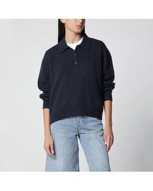 Anine Bing Cashmere Polo Jumper - Black