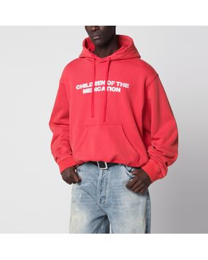 DAGGER Verwaschenes Rotes Kapuzen-Sweatshirt