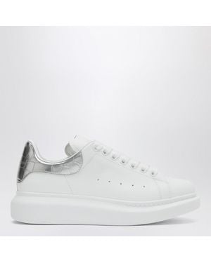 McQueen Oversize-Sneaker Weiß/Silber Kroko