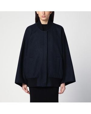 Max Mara Bomber a cappa in cachemire - Blu