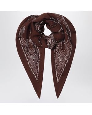 Destin Braunes Dreieckiges Bandana-Tuch Aus Wolle