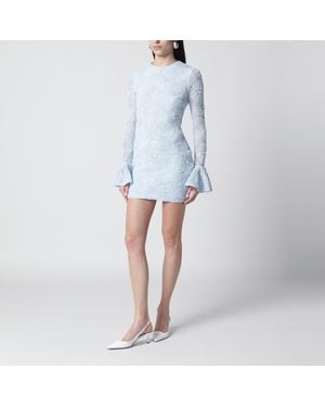 ROTATE BIRGER CHRISTENSEN Ruffled Mesh Mini Dress - Blue