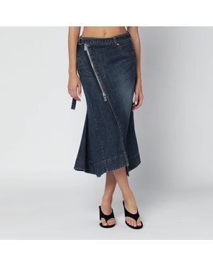 Sacai Asymmetric Denim Skirt - Blue