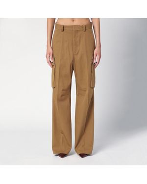 Victoria Beckham Tobacco-coloured Cotton Cargo Pants - Brown