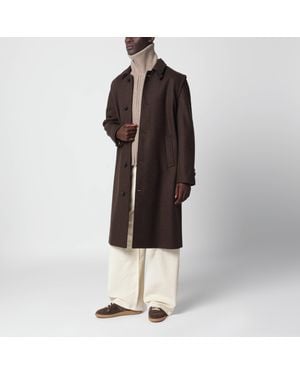 Schneiders Alexander Chocolate Wool Long Coat - Brown