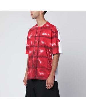 Moncler x A$AP ROCKY Cotton T-Shirt With Digital Print - Red