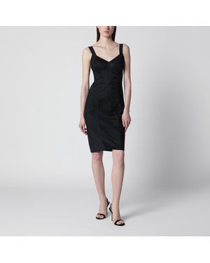 Dolce & Gabbana Sheath Dress With Lace Details - Black