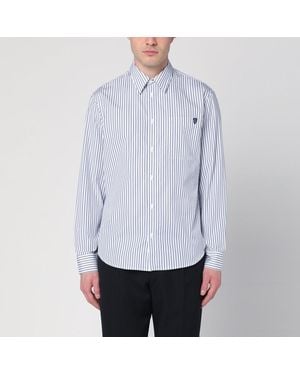 Burberry Camicia bianca a righe in cotone - Blu