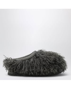 UGG Chaussons Tazz Fluff Momma Gris En Shearling - Noir