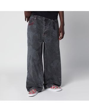 DAGGER Faded Baggy Jeans With Vintage Effect - Grey
