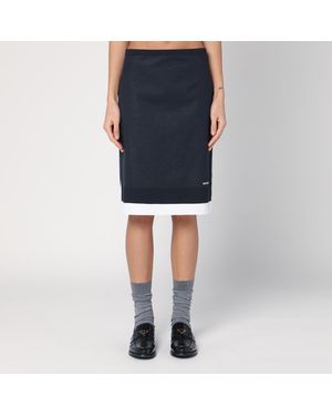 Miu Miu Skirt With Double Layer - Blue