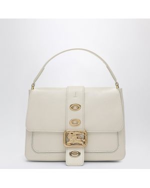 Burberry Borsa A Spalla Rider Piccola - Bianco