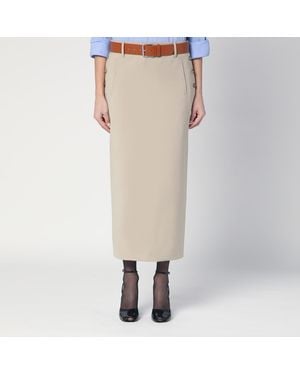 Moschino Jupe With Wool Skirt - Natural