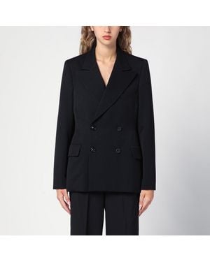 Maison Margiela Double-breasted Jacket In Wool - Black