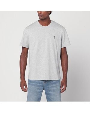 Ami Paris T-Shirt De Coeur In - Grey