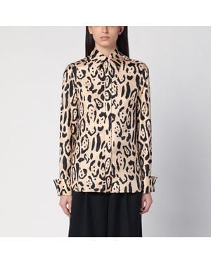 Sportmax Silk Animal Print Shirt - Black