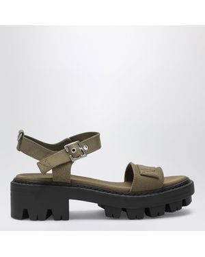 Prada Sandalen Aus Canvas - Grün